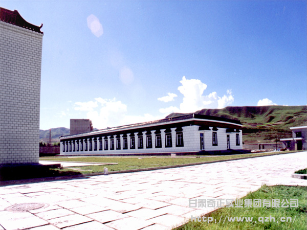 奇正藏药甘肃甘南生产基地车间外.
